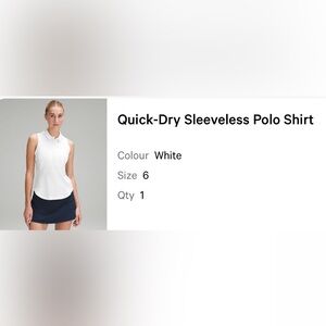 Lululemon quick dry sleeveless polo